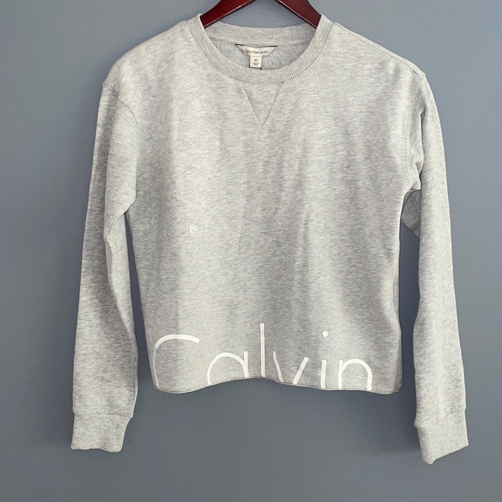 NWT Calvin Klein Cropped Crewneck Sweatshirt
